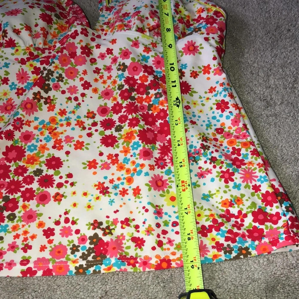 Athleta Tankini Top Swimwear XS Floral‎ Multi Colored